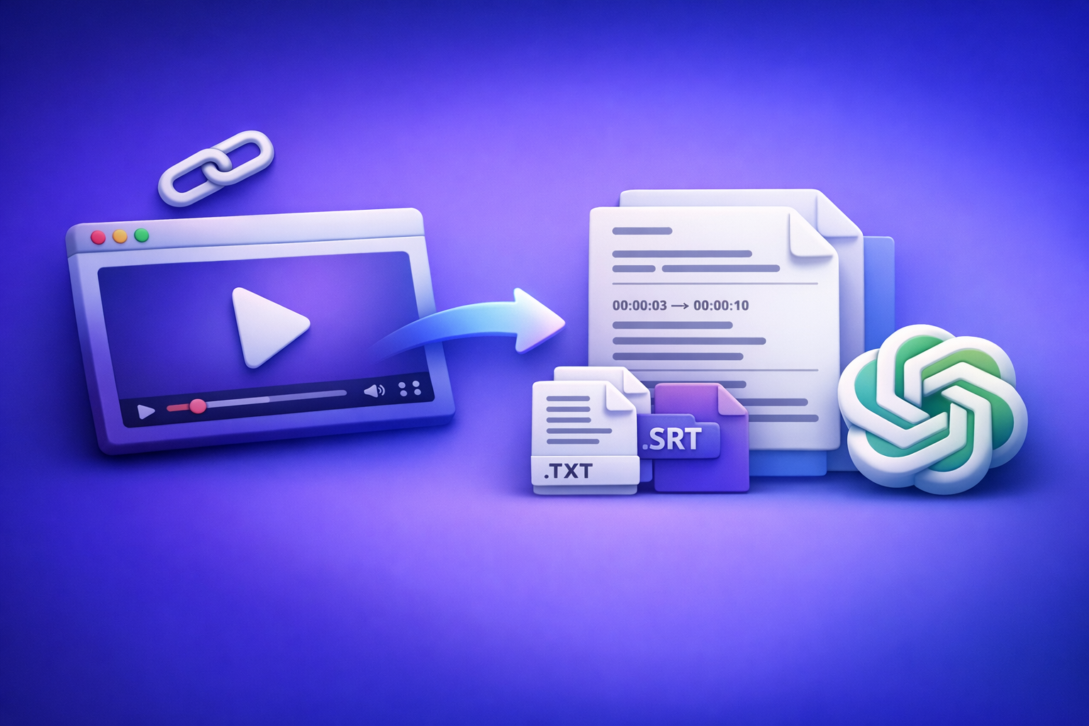 Cover Image for Can ChatGPT Transcribe Videos? What Works in 2026 (and the Reliable Link → Transcript Workflow)